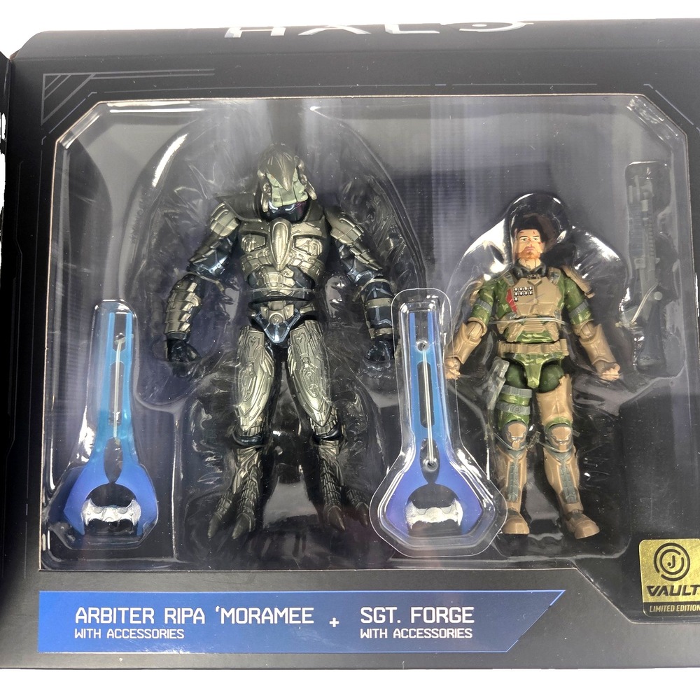 Jazwares Halo Vault Arbiter Ripa Moramee Sgt Forge 2 Figure Set Limited Edition